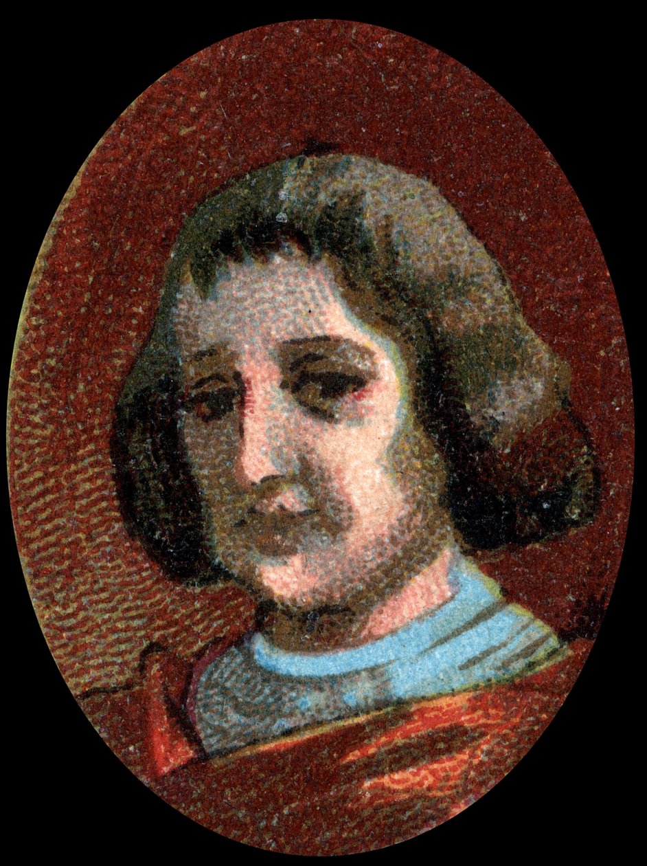 フランスのコラムニストPhilippe de Commines (Comynes or Comines) (1447-1511)の肖像。 作： 無名の画家