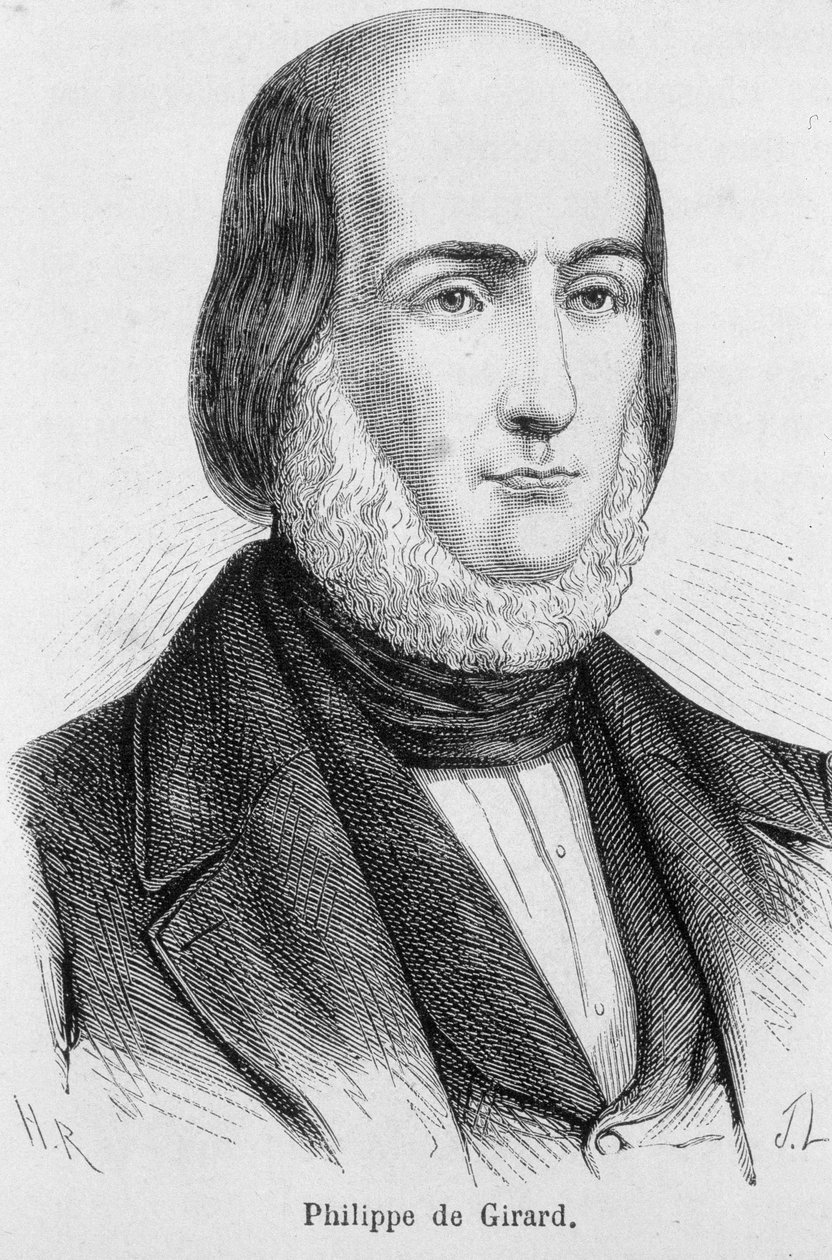 フランスの発明家・実業家、フィリップ・ド・ジラールの肖像（1775～1845年 作： 無名の画家
