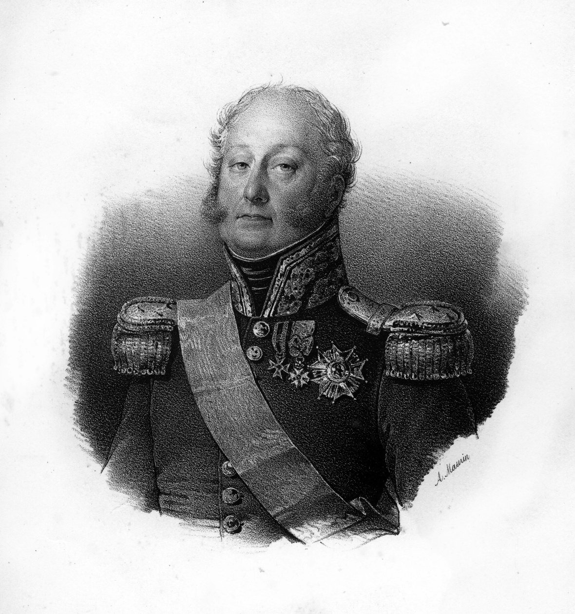 フランスの将軍、ピエール・クロード・パジョット伯爵（1772-1844）の肖像（19世紀の彫刻作品 作： 無名の画家