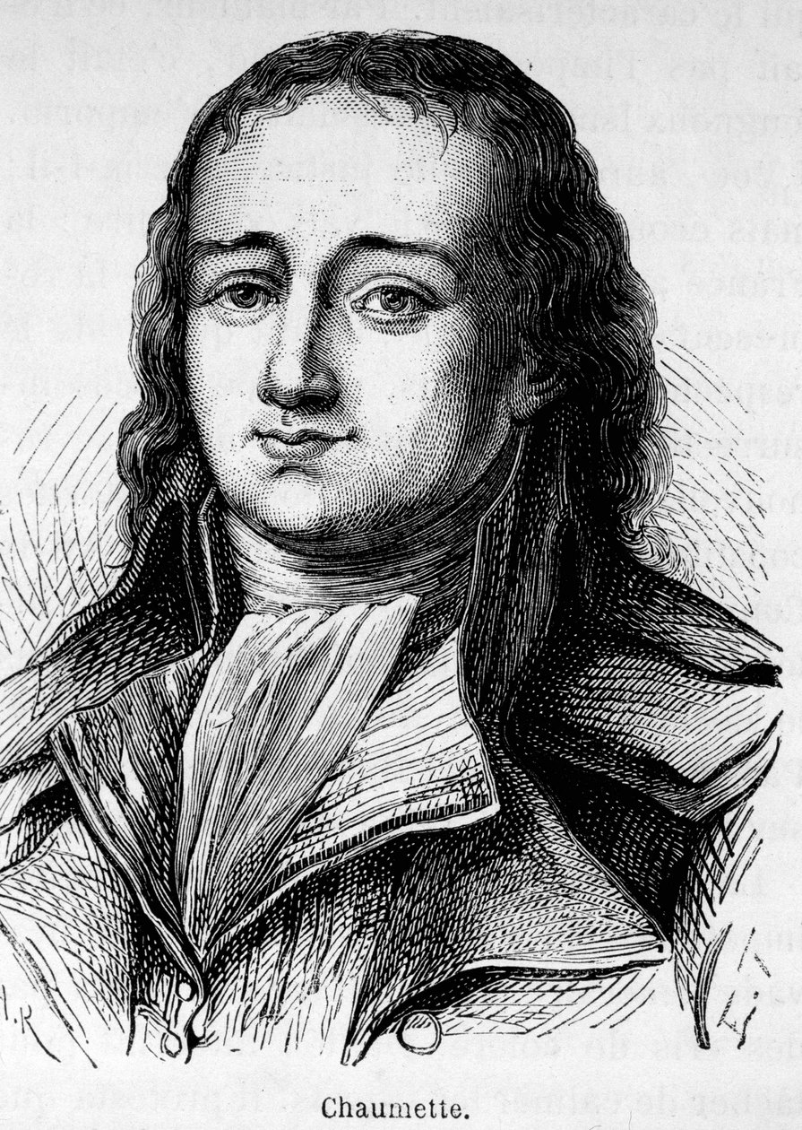 Pierre Gaspard Chaumette (1763-1794)はフランスの政治家で、コルデリエ・クラブのメンバーであり、パリの保険組合のシンディックである検事でした。逮捕された彼は、ホストの過激派とともにギロチンにかけられた。 作： 無名の画家