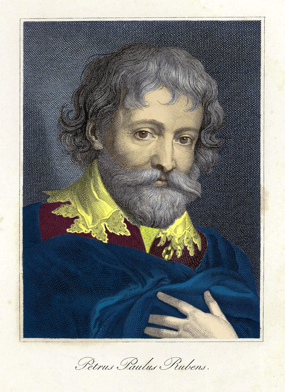 ピエール・ポール（Pierre-Paul）・ルーベンス（またはPeter PaulまたはPetrus Paulus）の肖像（1577-1640）、フランドルの画家、漫画家 作： 無名の画家