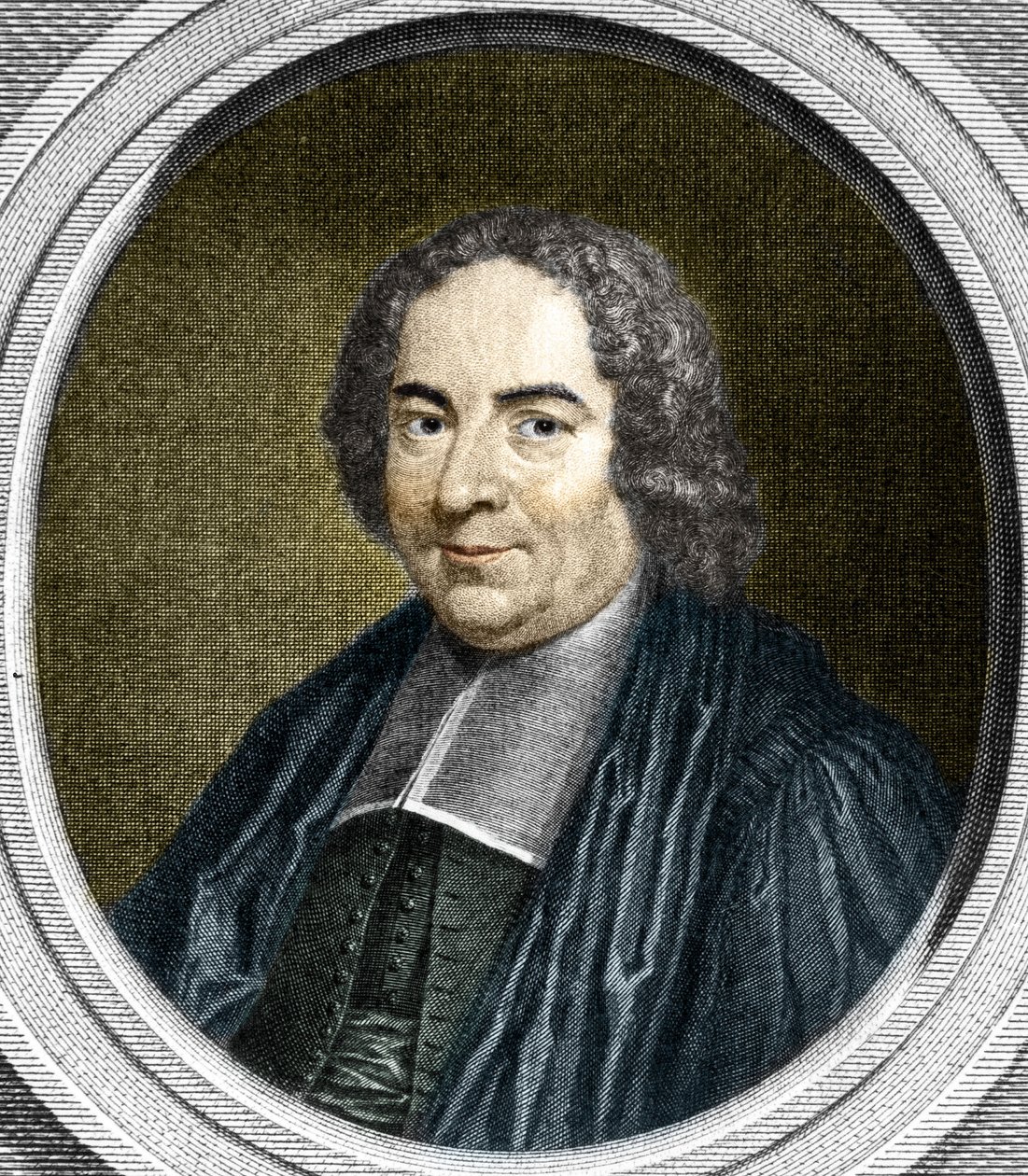 ピエール・ヴァリニョン（1654-1722）の肖像。フランスの幾何学者。 作： 無名の画家