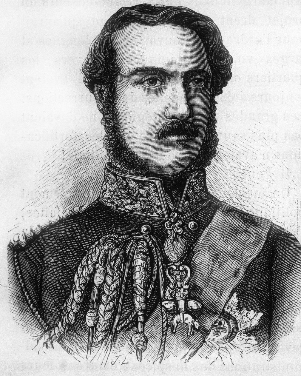 イギリスとアイルランドの王子であるアルバート王子（1819-1861）の肖像。 作： 無名の画家
