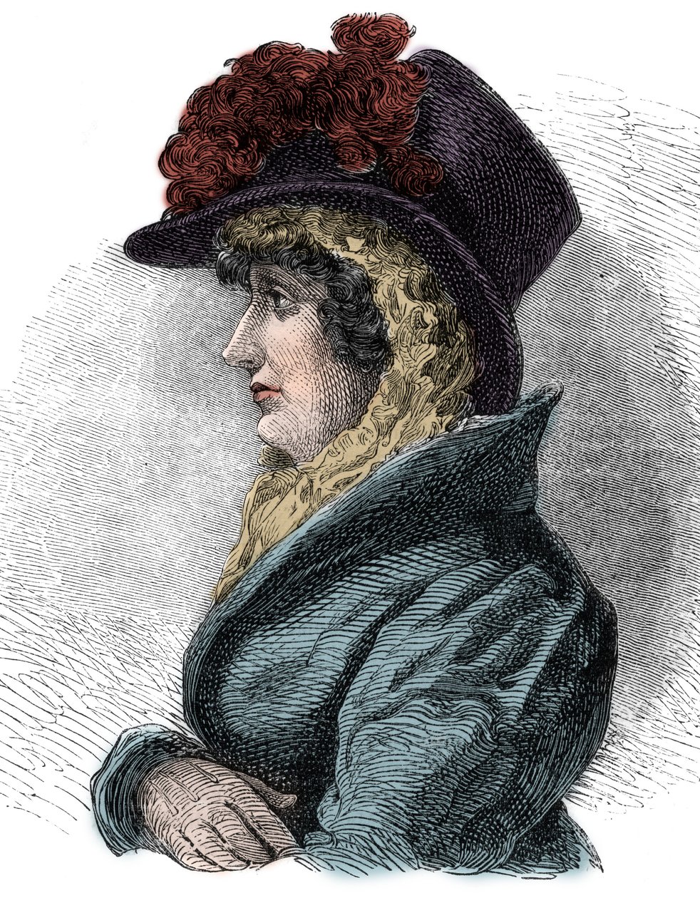 英国王ジョージ4世の妻、ブランズウィック家のキャロライン王妃（1768-1821）の肖像 - Caroline of Brunswick, Queen of Great Britain and Ireland (1768-1821), presort of George IV 作： 無名の画家