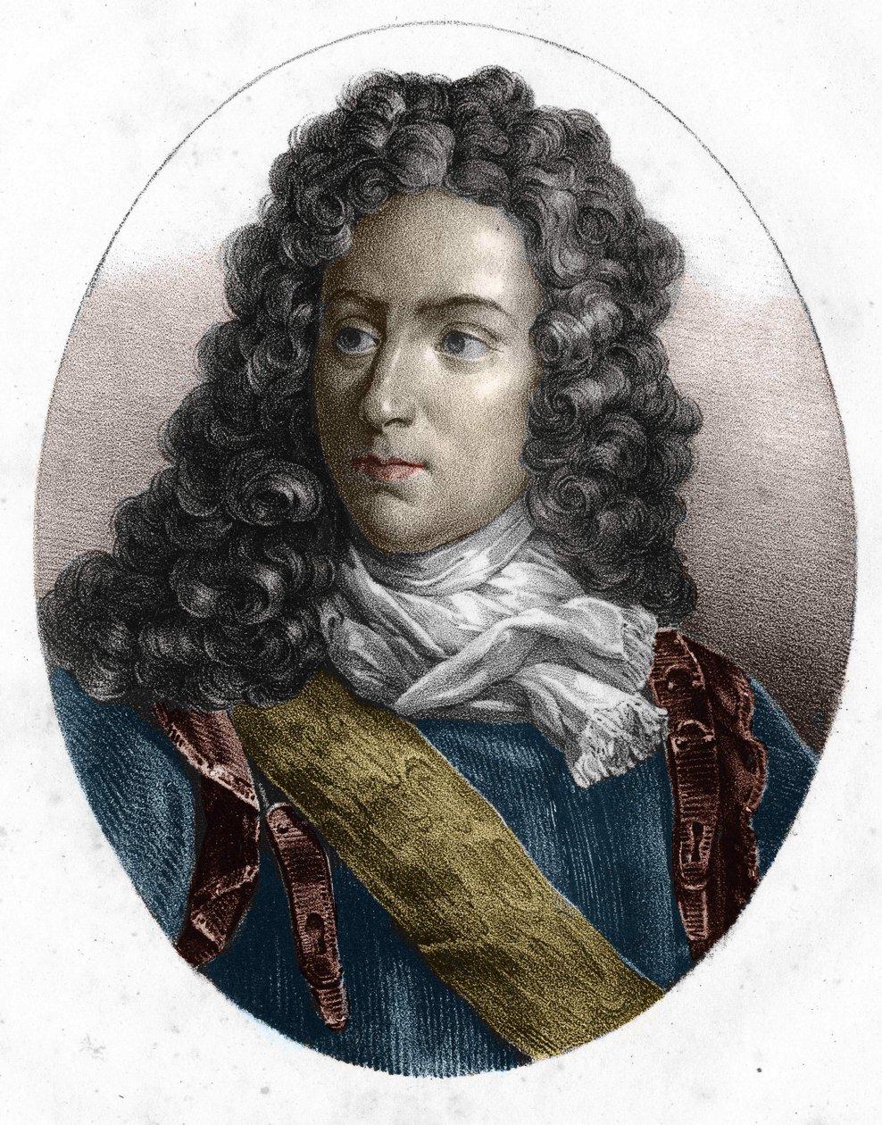 Rene Duguay Trouin (Duguay-Trouin) (Rene Trouin du Gue dit) (1673-1736)、フランスの船乗りの肖像。 作： 無名の画家