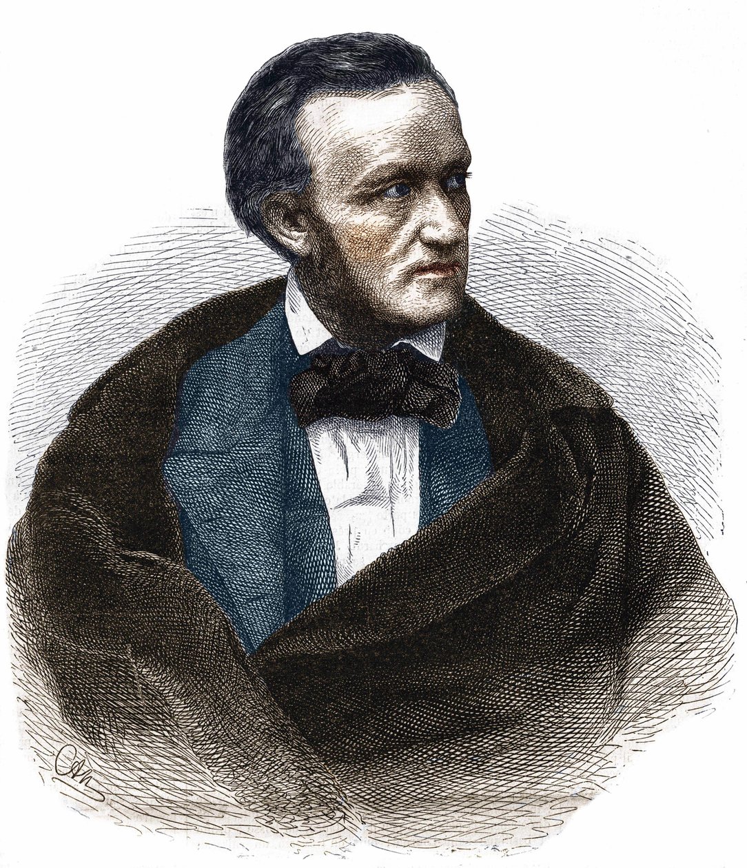 リヒャルト・ワーグナー（1813-1883）の肖像。 作： 無名の画家