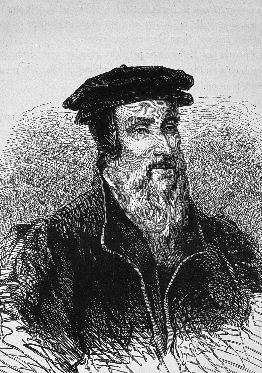フランスのプリンター、ロベール・エスティエンヌ（1503～1559年）の肖像。 作： 無名の画家