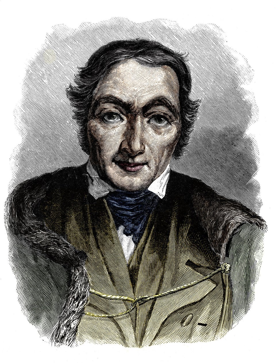 イギリスの慈善家・社会主義者であるロバート・オーウェン（1771-1858）の肖像。 作： 無名の画家