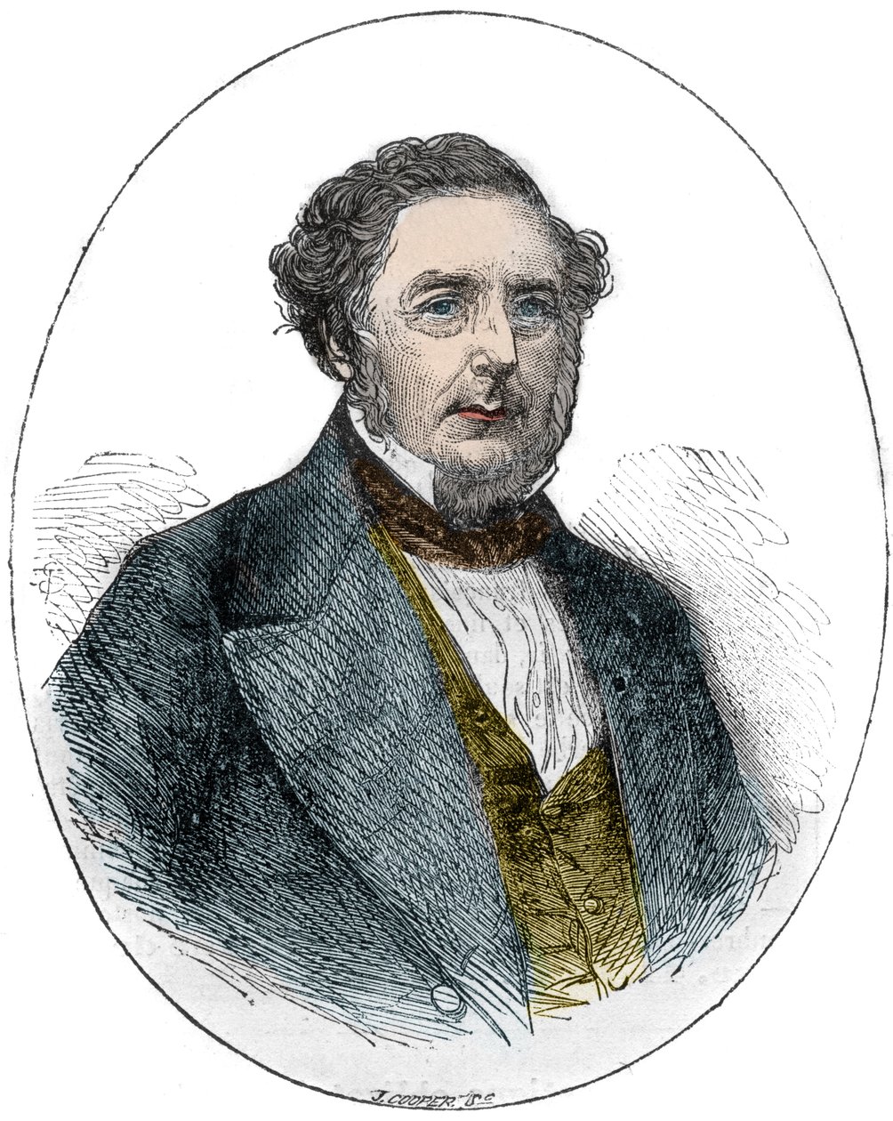 イギリスの機械・土木技師ロバート・ステファンソンの肖像（1803～1859年 作： 無名の画家