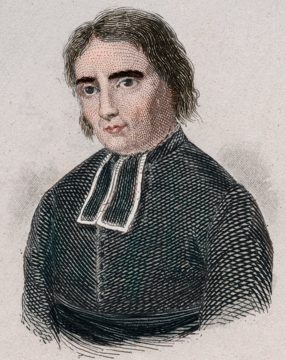 フランスの教育学者、ロッシュ・アンブロワーズ・キュムロン（Sicard師）の肖像。1876年のエングレーヴィング。 作： 無名の画家