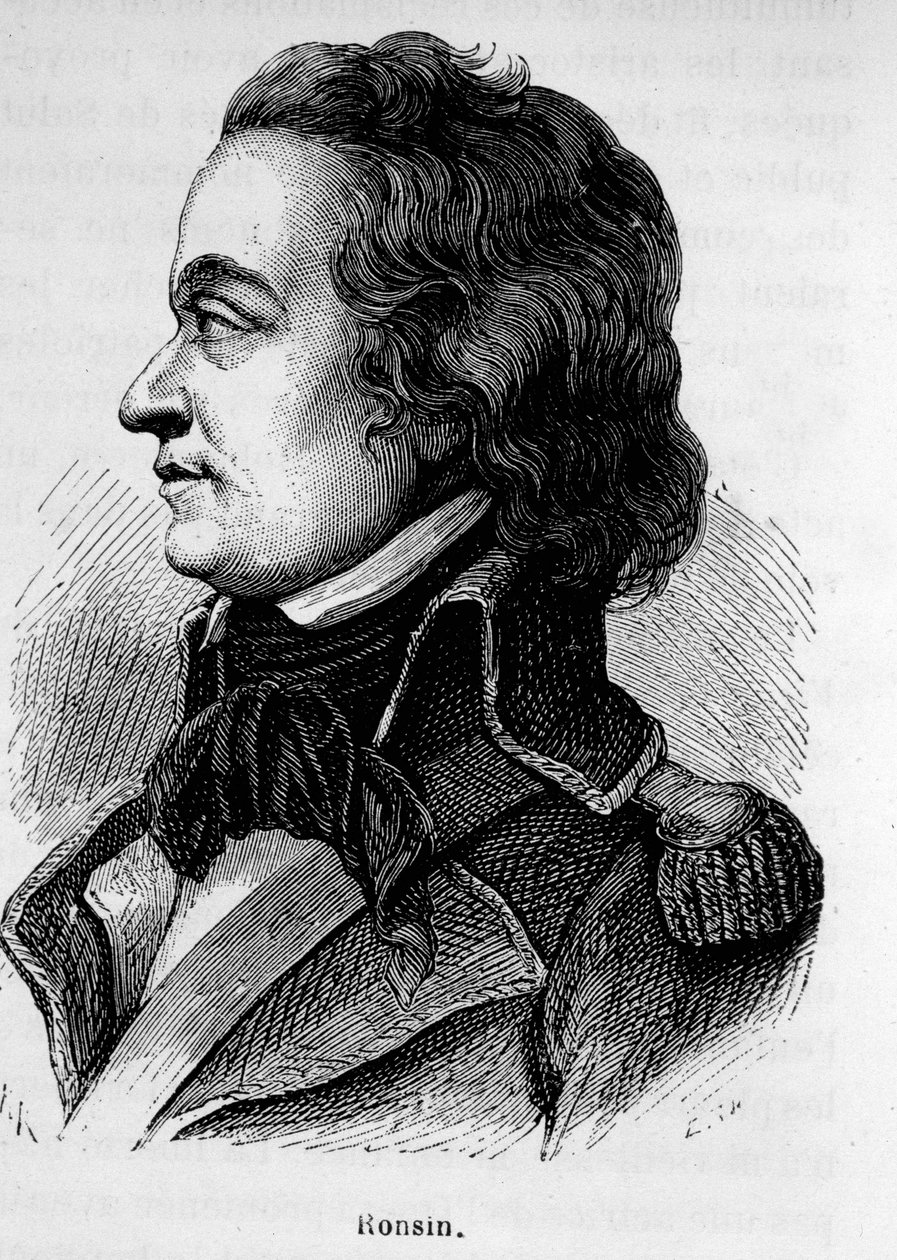 フランスの作家であり将軍であったロンサン（1752-1794）の肖像。 作： 無名の画家