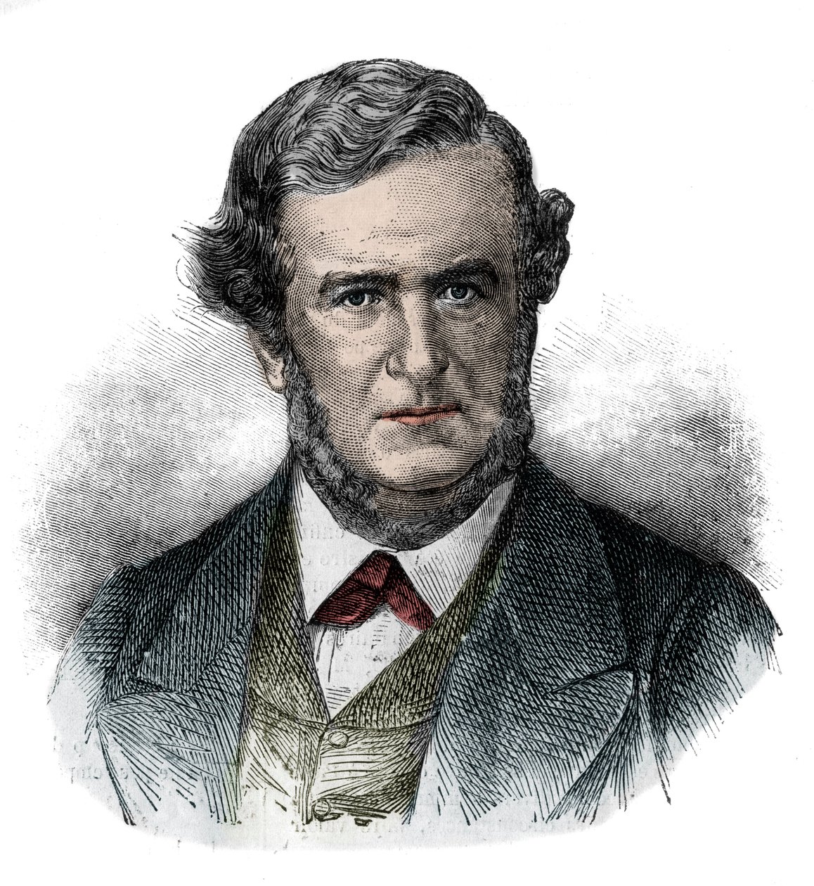 サルスティアーノ・オロサガ（1805-1873）の肖像 イギリスの政治家、外交官、作家 - 彫刻 1870年 作： 無名の画家