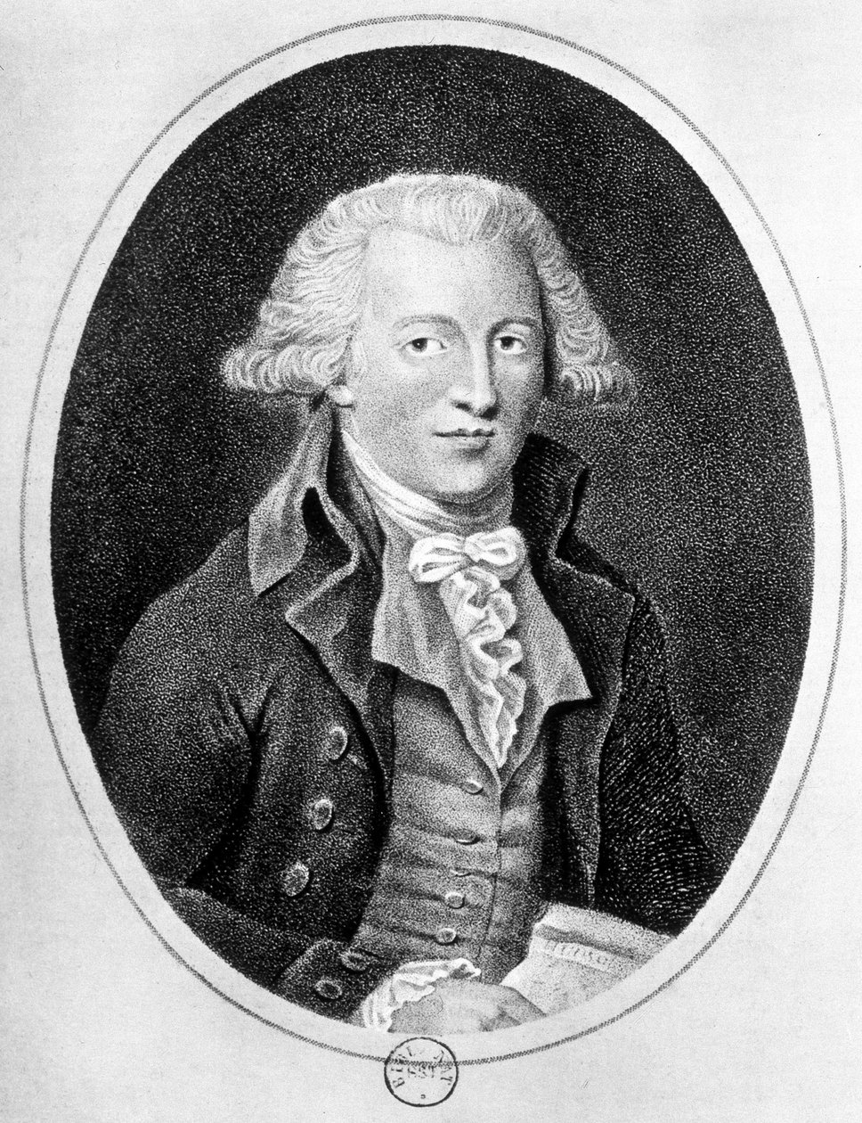 イギリスの探検家、サミュエル・ハーン（1745-1792）の肖像。 作： 無名の画家