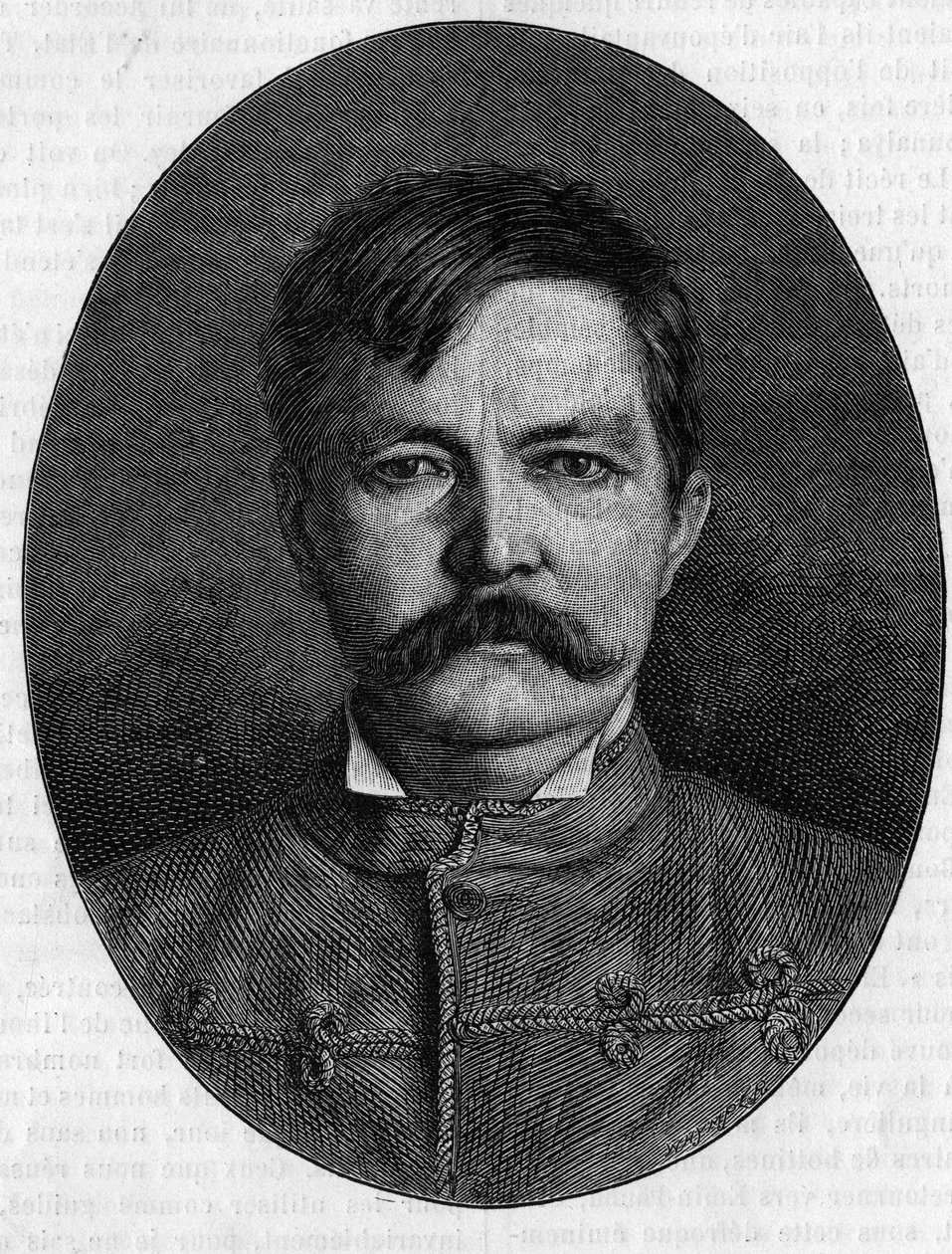ジョン・ローランズ（1841-1904）のペンネームであるヘンリー・モートン・スタンリー卿の肖像。"Le Journal de la jeunesse "に掲載された図版 作： 無名の画家