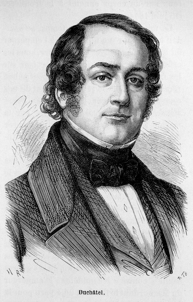 フランスの政治家、タネギー・デュシャテル（1803-1867）の肖像。 作： 無名の画家