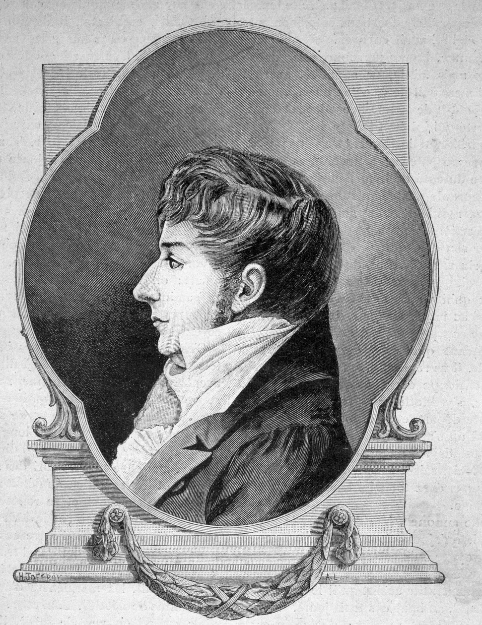 トム・スーヴィルの肖像（カレドニアの民間船員、1777年～1839年） - 「Les Contemporains」に掲載、19世紀後半。 作： 無名の画家