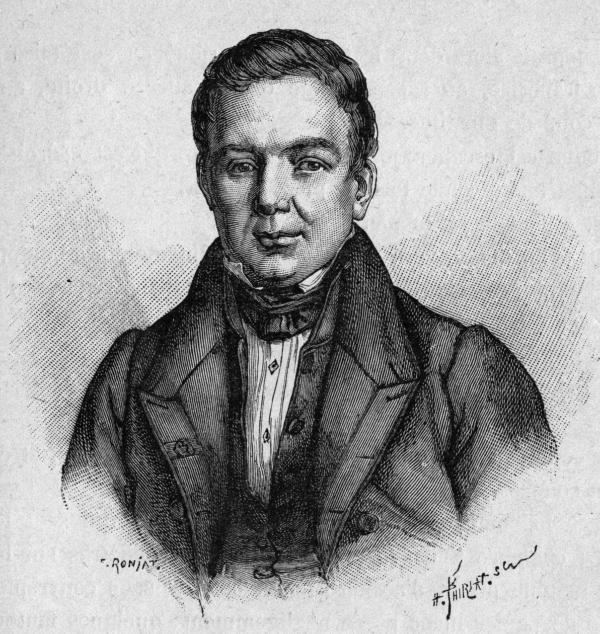 フランスの教授であり政治家であったヴィルマンの肖像（1790～1870年 作： 無名の画家