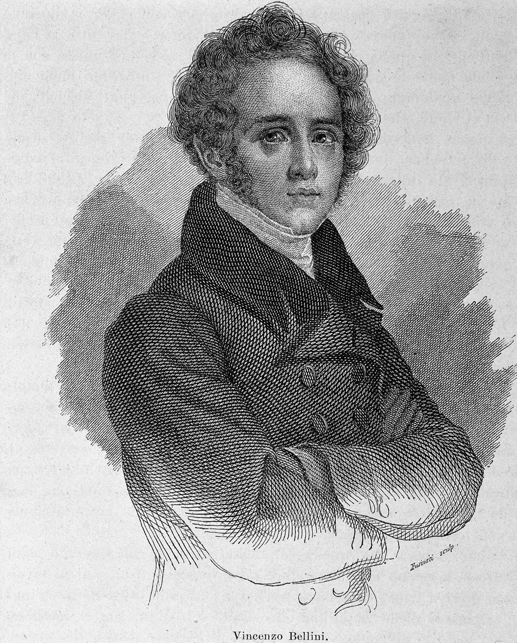 イタリアの作曲家、ヴィンチェンツォ・ベリーニ（1801〜1835）の肖像。 作： 無名の画家