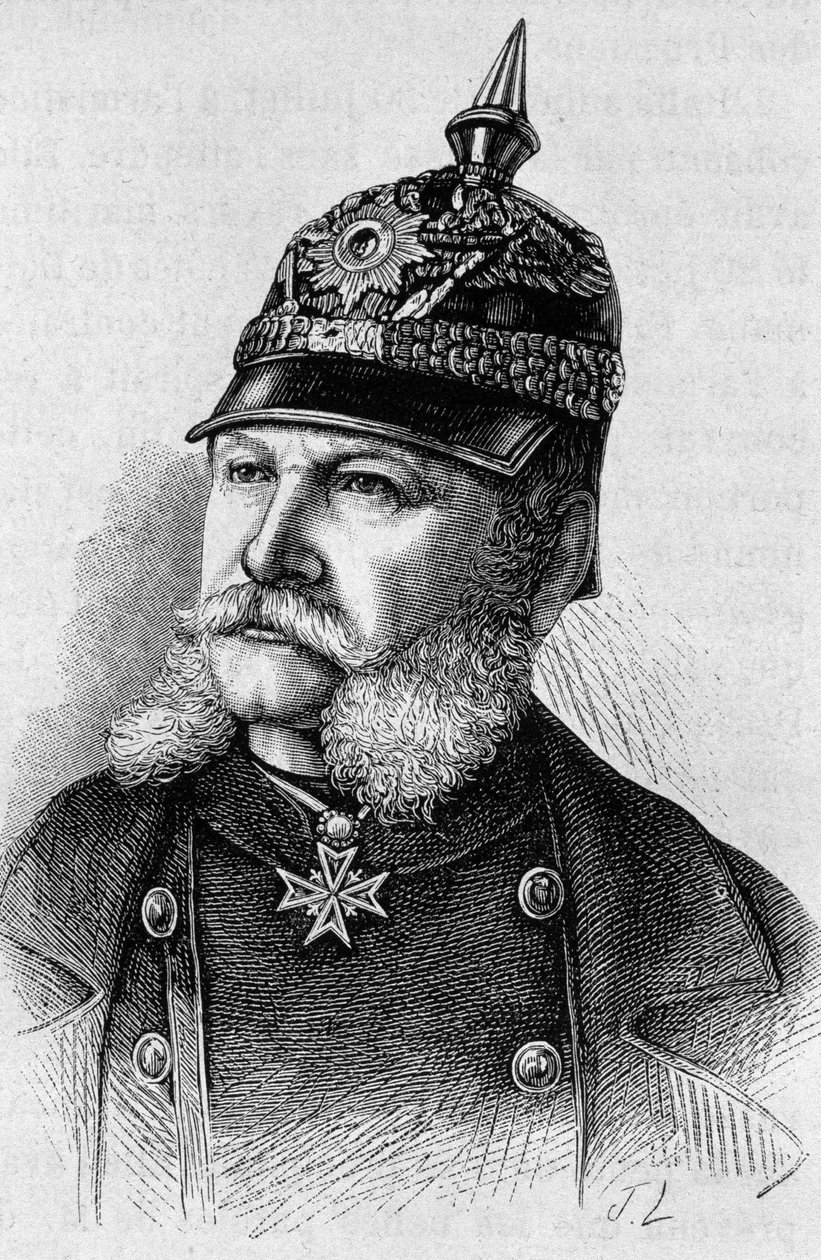 ウィリアム1世（1797〜1888）の肖像。H.Martinの「Histoire de France」に掲載されている19世紀末のエングレーヴィング。 作： 無名の画家