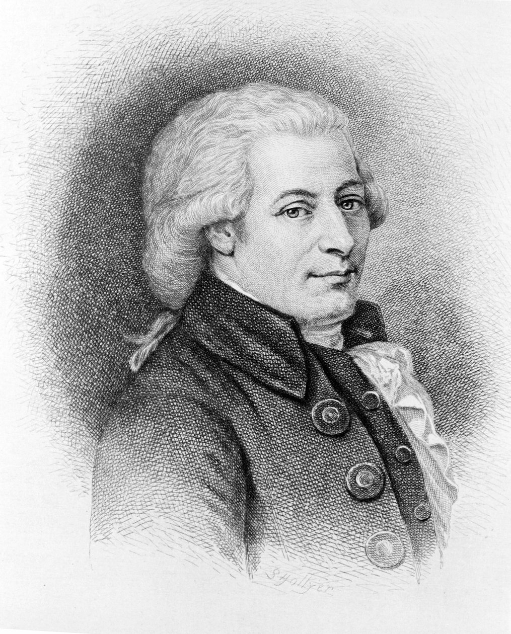 ヴォルファング・アマデウス・モーツァルト（1756-1791）の肖像。 作： 無名の画家