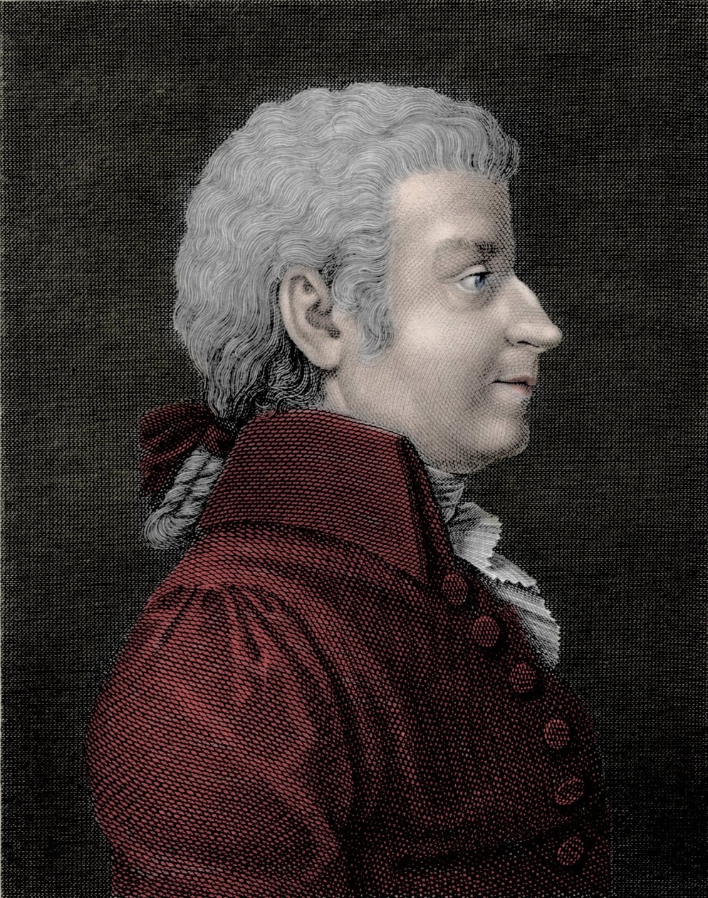 ヴォルファング・アマデウス・モーツァルト（1756-1791）の若き日の肖像。 作： 無名の画家