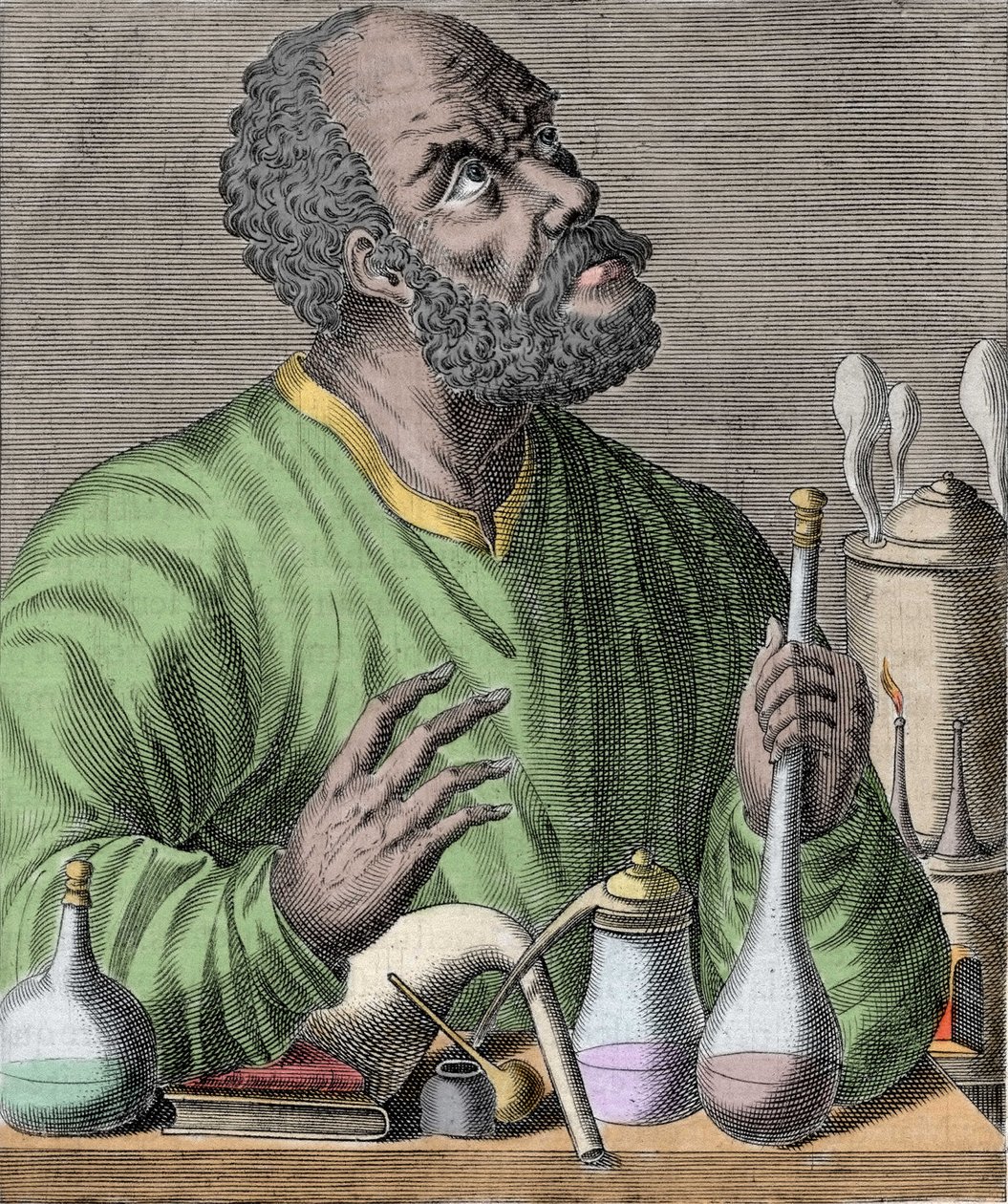 アラブの化学者ゲベールの肖像（Jabir ibn Hayyan）Jabir ibn Hayyan（721-776）。 作： 無名の画家