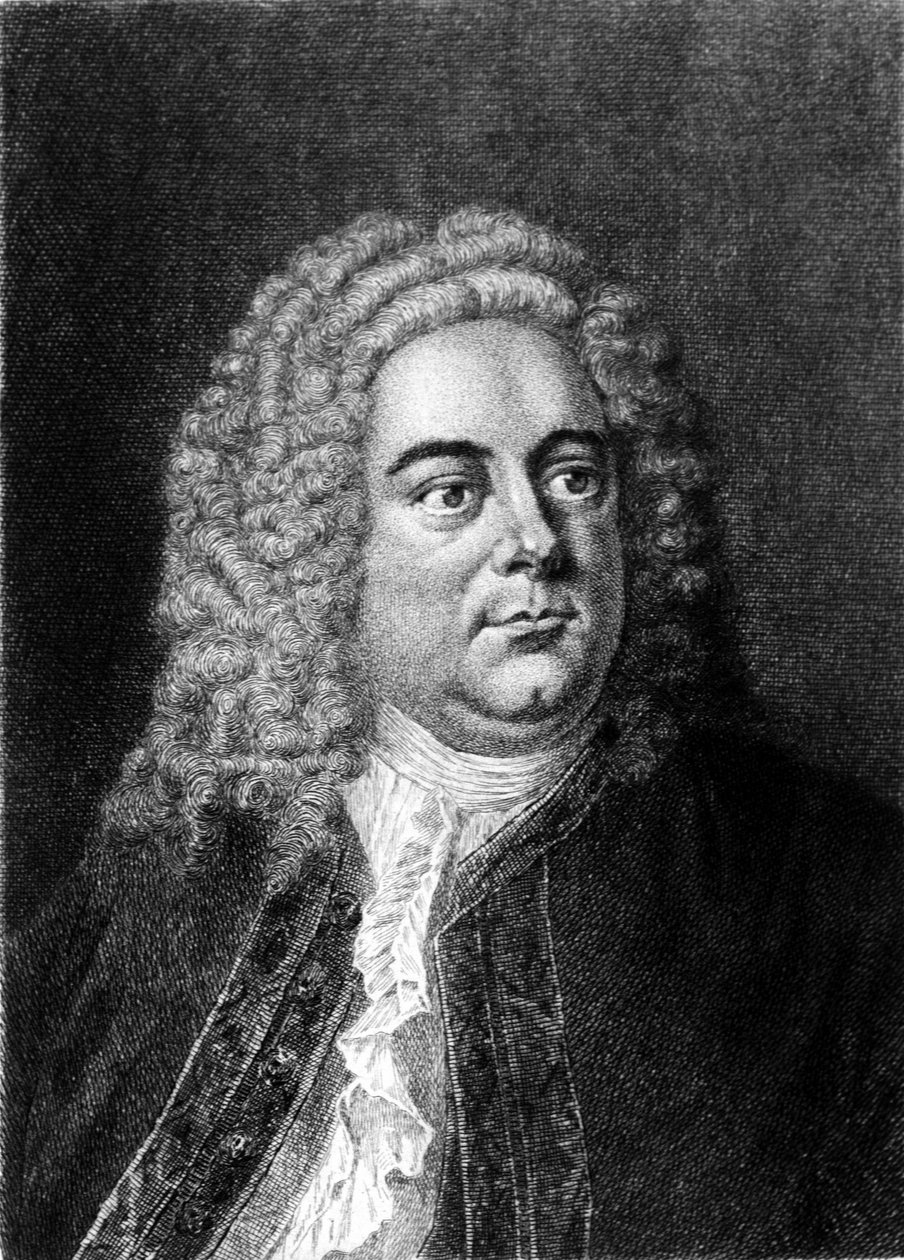 ドイツ系イギリス人作曲家ジョージ・フリードリッヒ・ヘンデル（Georg Friedrich Handel）の肖像 作： 無名の画家