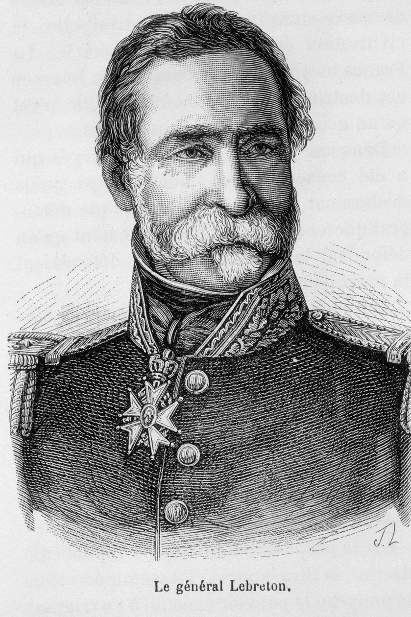 フランスのルブルトン将軍の肖像。 作： 無名の画家