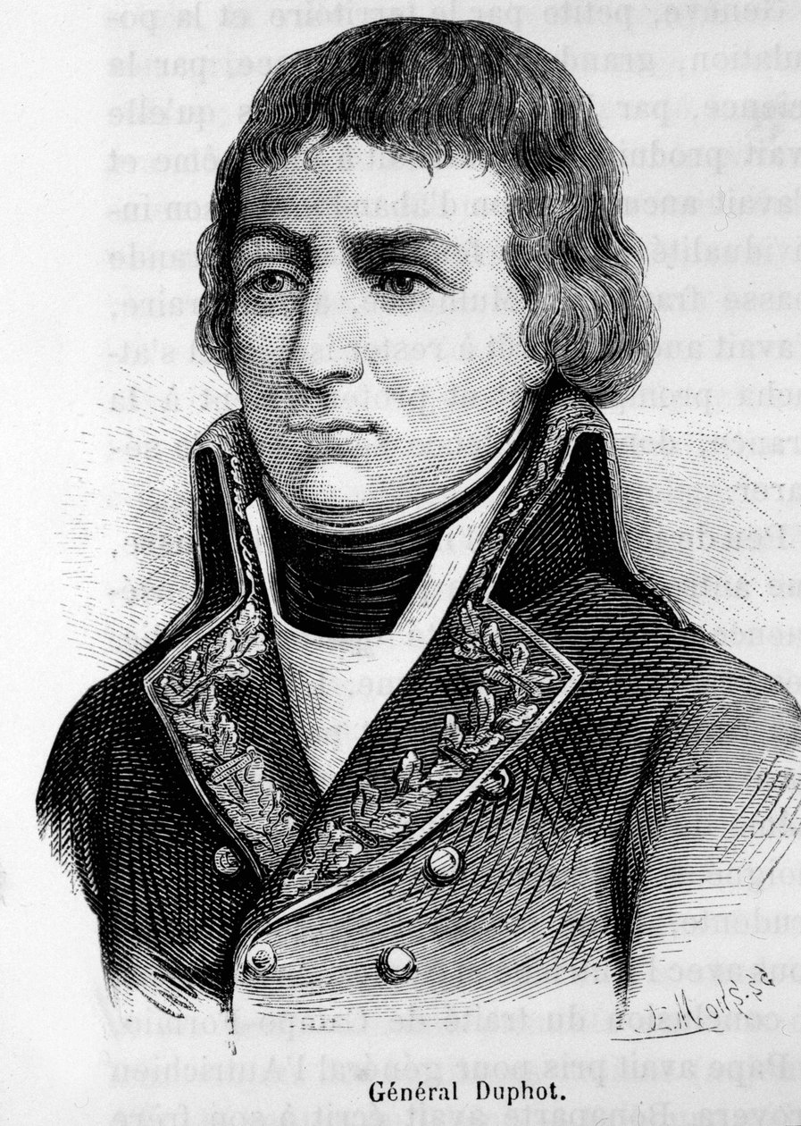 フランスの将軍レオナール・マチュラン・デュポトの肖像。(1769-1797). 作： 無名の画家