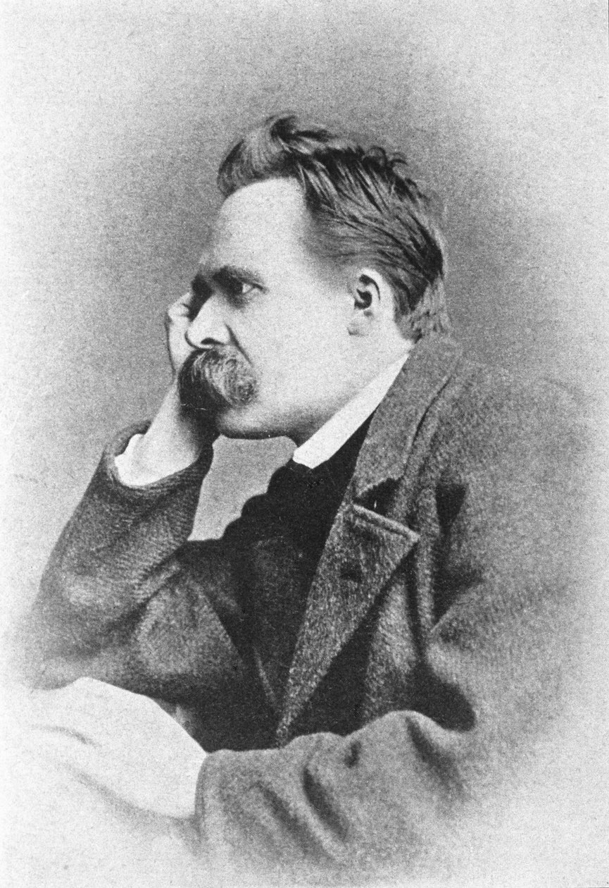 ドイツの哲学者、フリードリヒ・ニーチェ（1844〜1900）の肖像。 作： 無名の画家