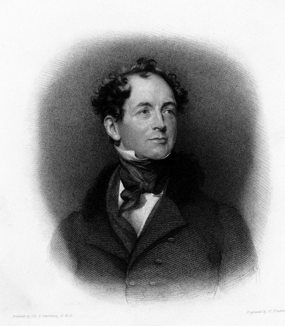 アイルランドの詩人トーマス・ムーア（またはトーマス・モア）（1779-1852）の肖像 19世紀のエングレーヴィング 作： 無名の画家
