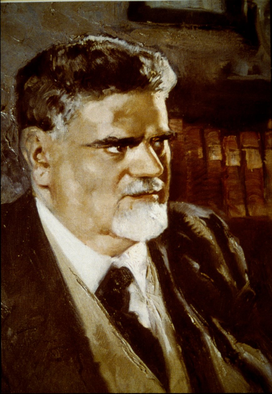 イタリアの哲学者ジョヴァンニ・ジェンティーレの肖像（絵画） 作： 無名の画家