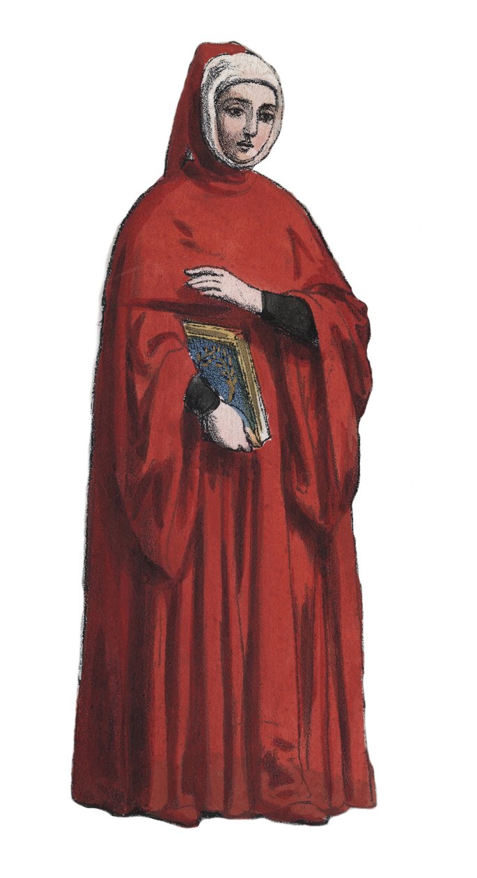 Portrait of the poet Francesco Petraca dit Petrarque (1304-1374) - Portrait of the poet Francesco Petrarca called Petrarch (1304-1374) - engraving from "Usi e Costumi di Tutti i Popoli dell