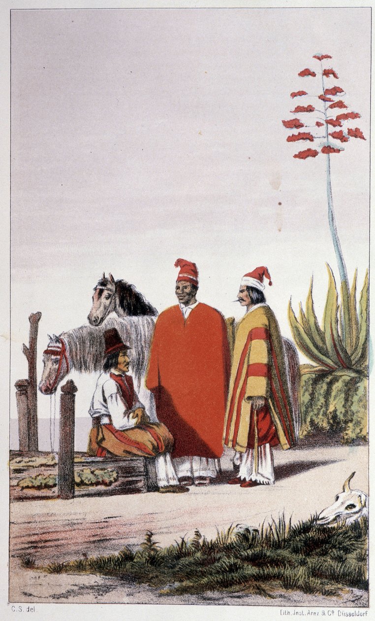 Private och landtfolk, Buenos Aires - Skogman Carl Johan Alfred, ed. "First swedish circumnavigation "にて。シュトックロム、アドルフ・ボニエ 作： 無名の画家