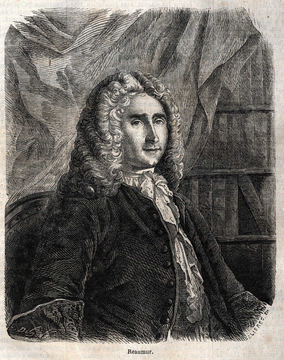 ルネ・アントワーヌ・フェルショー・ド・レオーミュールフランスの物理学者・自然科学者 1683-1757 作： 無名の画家