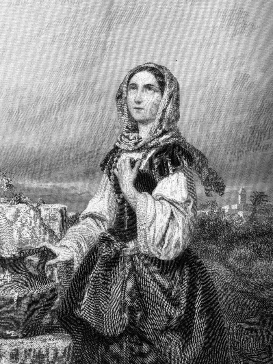 リマ・ヴィルゴのサン・ローゼ（1586-1617）『聖なる女たち』1852年 作： 無名の画家