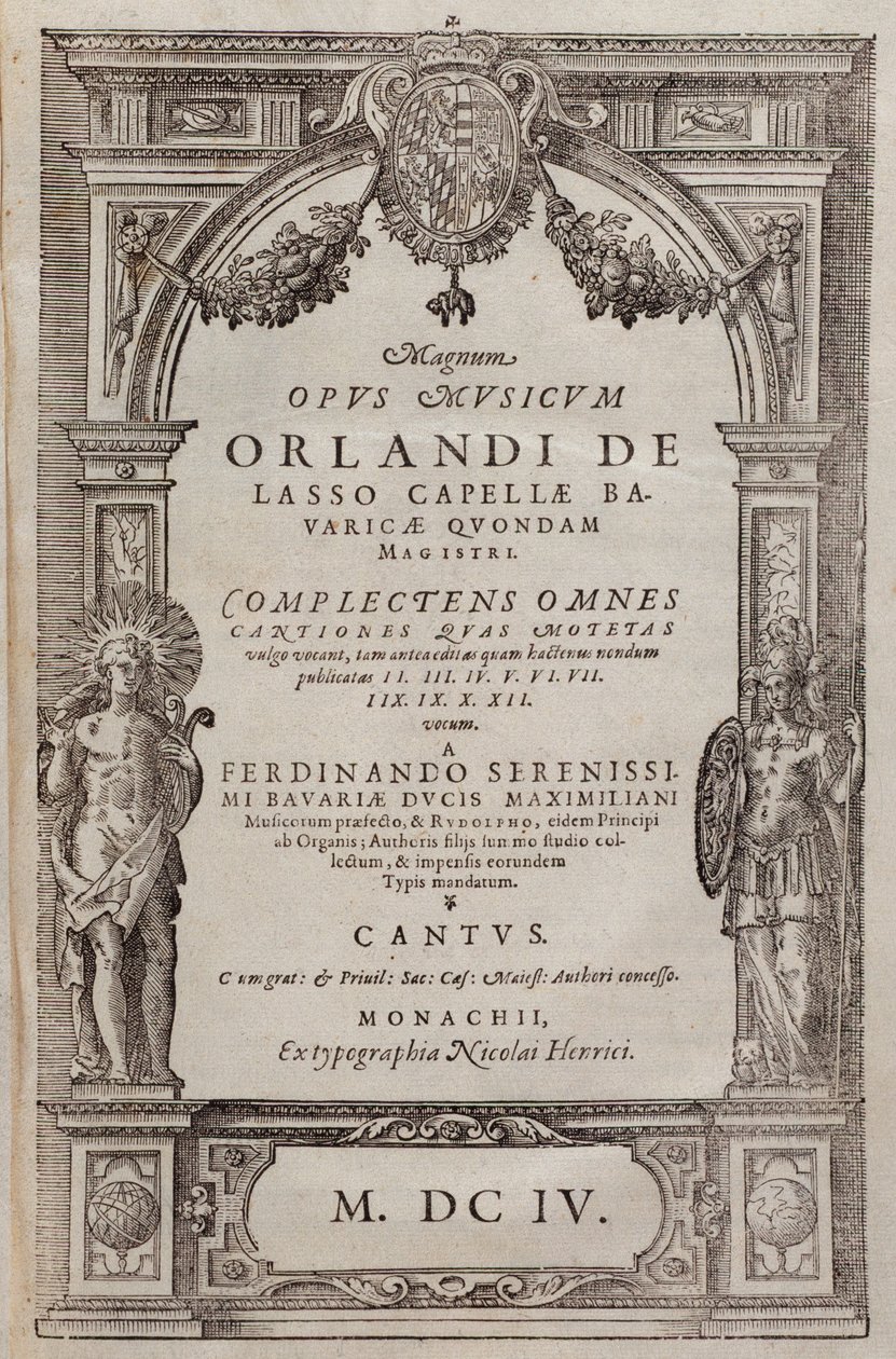 Roland de LassusのPsalmi Poenitentialesの楽譜（1604年）。 作： 無名の画家