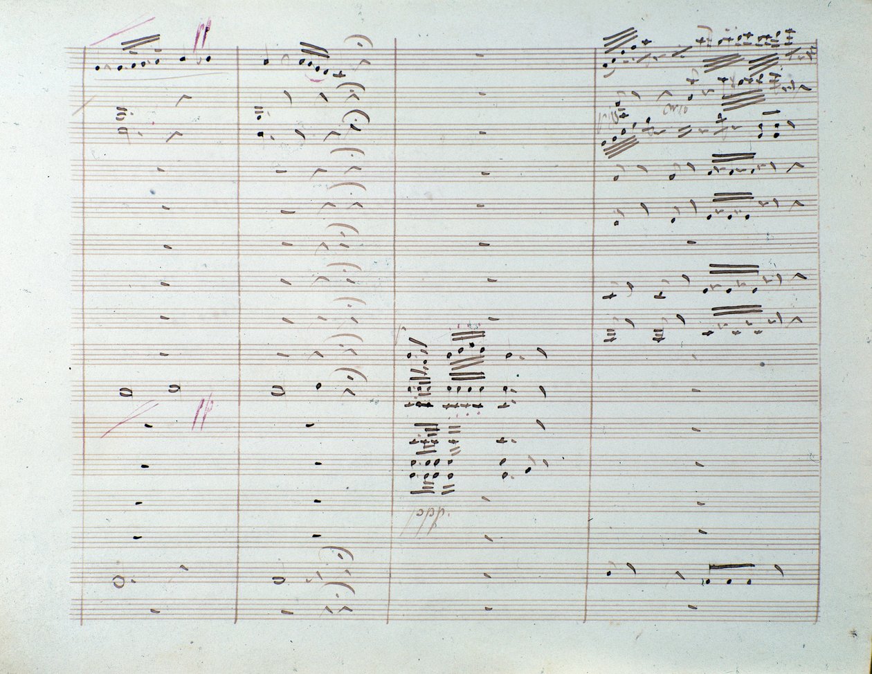 カール・アウグスト・カンナビッチ作曲「大交響曲」（作品8）の楽譜ページです。 作： 無名の画家