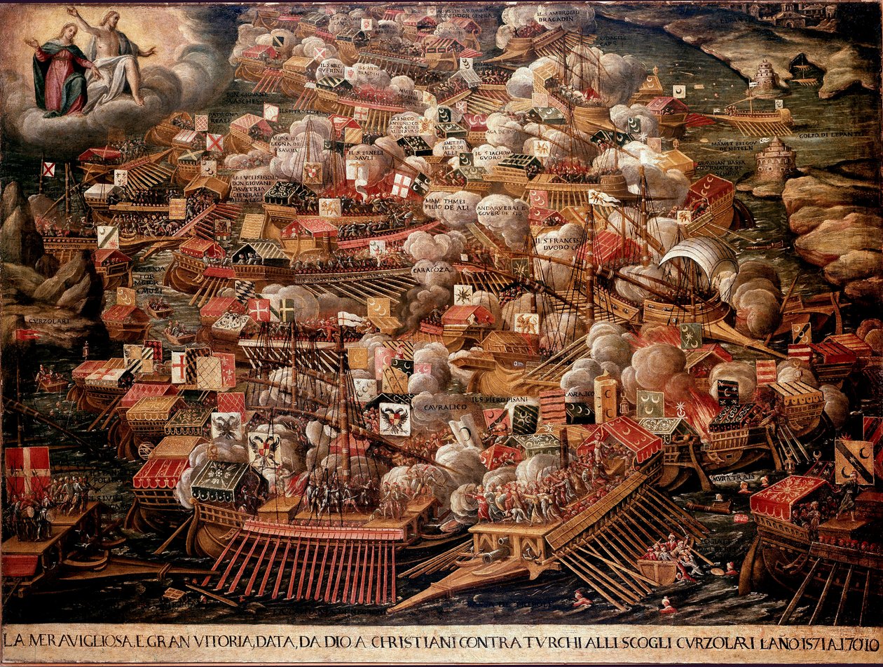 ギリシャ沖のレパンテの戦いでは、1571年にスペイン、ヴェネツィア