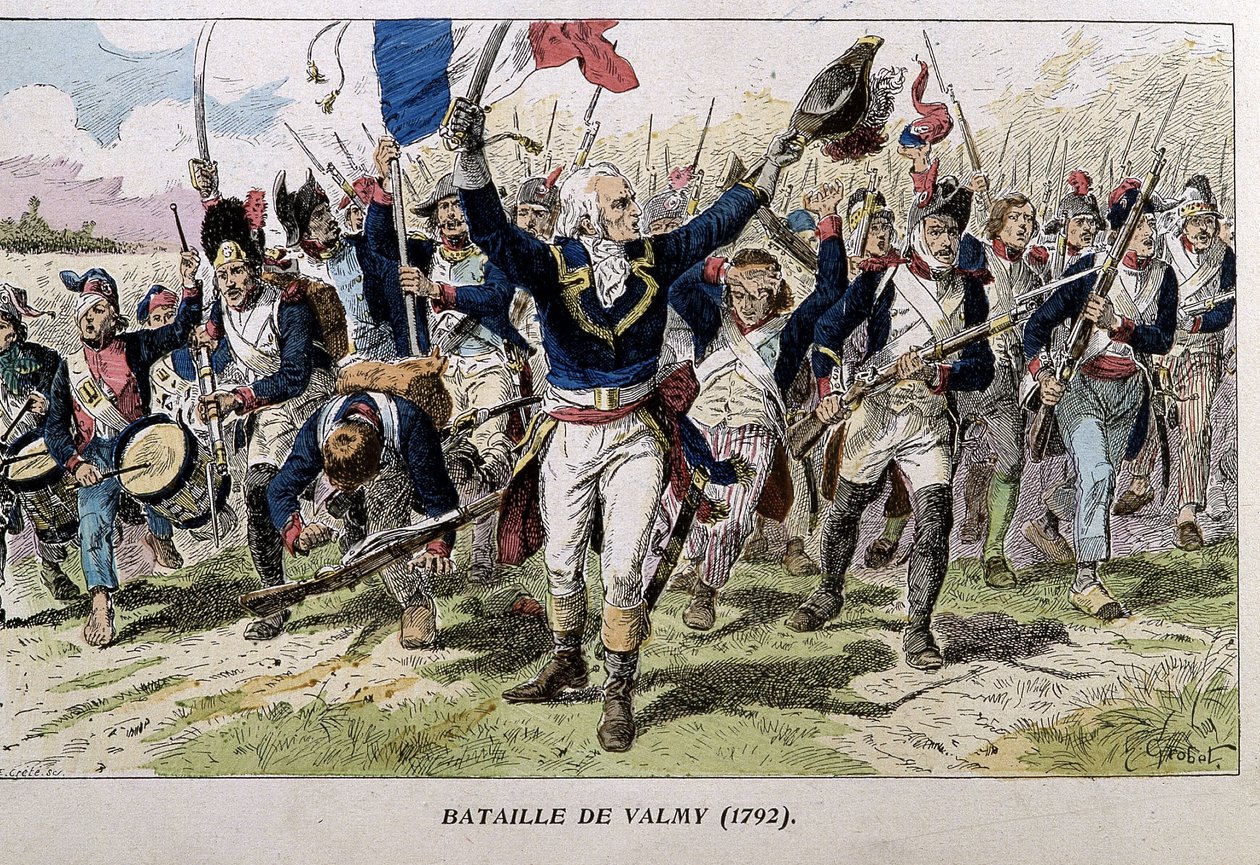 ヴァルミーの戦い（1792年） - エッチング、19世紀後半 作： 無名の画家