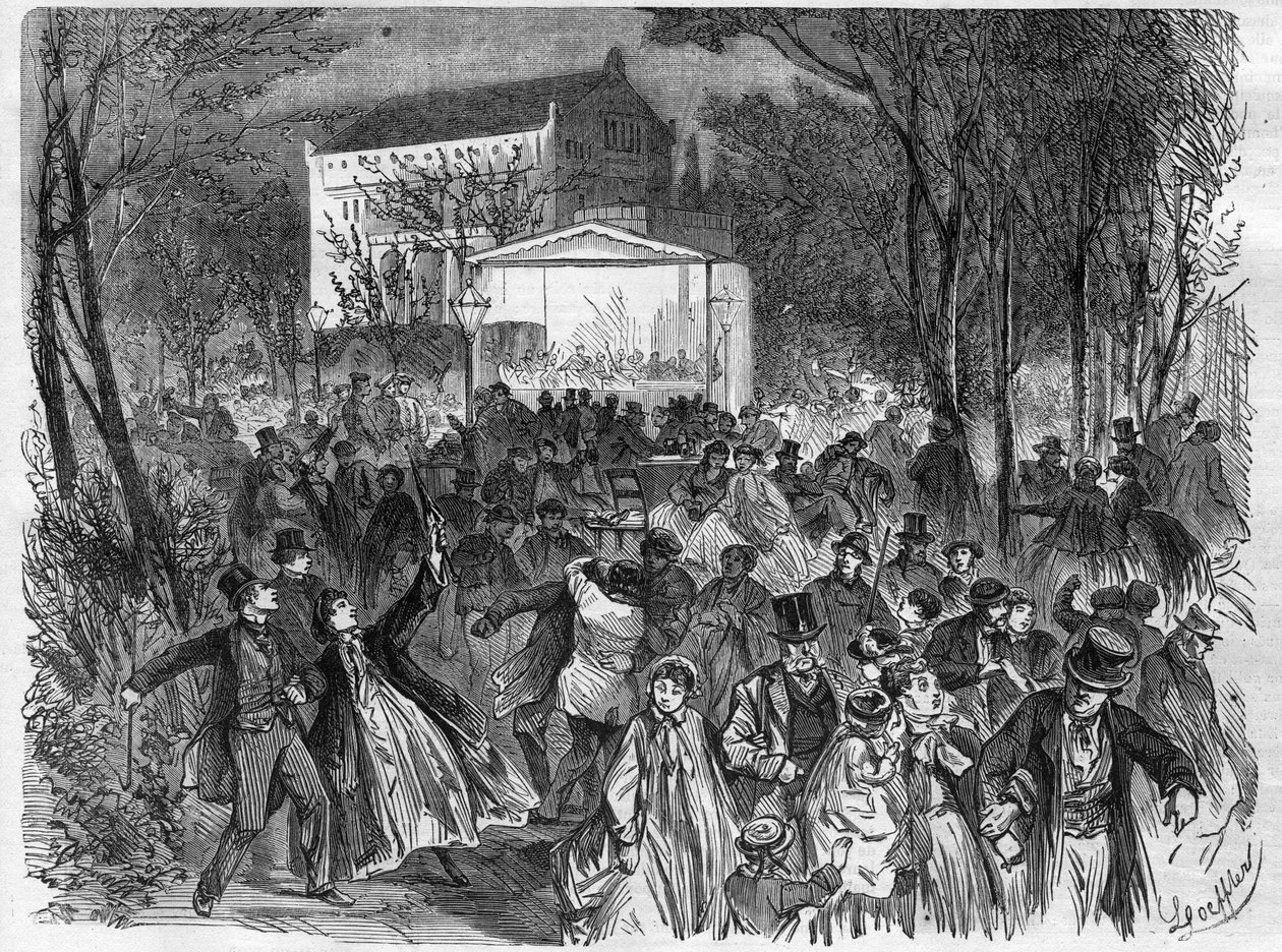 ベルリンの醸造所：ボックビールの神殿 - "Le Journal Illustrous "に掲載されたエングレーヴィング 作： 無名の画家