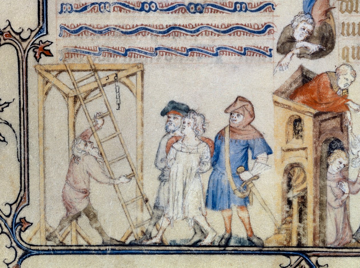 “The ballad of the hanged”. Miniature illustrating the poem of Francois de Moncorbier dit Villon (1431/1432-1463). 15th century (miniature)   1453190   ja       japanese Successfully Translated  Original: Philosophy Translat: Philosophy 1459977 ja japanese 作： 無名の画家