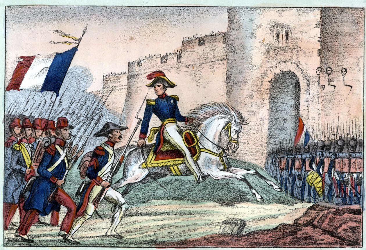 7月5日にフランス軍がアルジェに進駐したこと。 作： 無名の画家