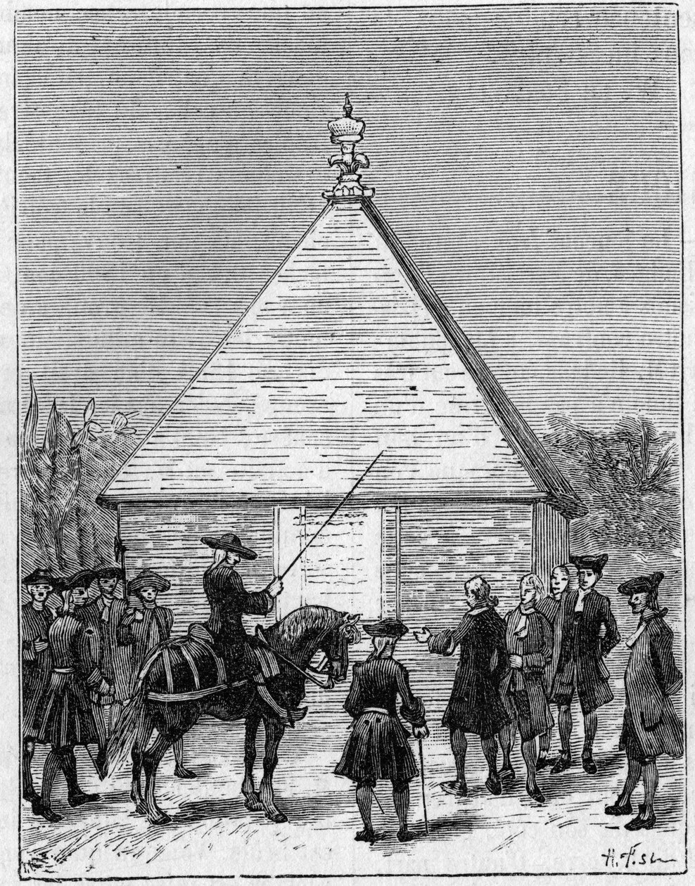 18世紀のエクアドルの度量衡：1736年にLa Condamineが建設したペルーのCarabourouのピラミッド。1891年2月28日の「La Nature: revue des sciences et de leurs applications aux arts et a l