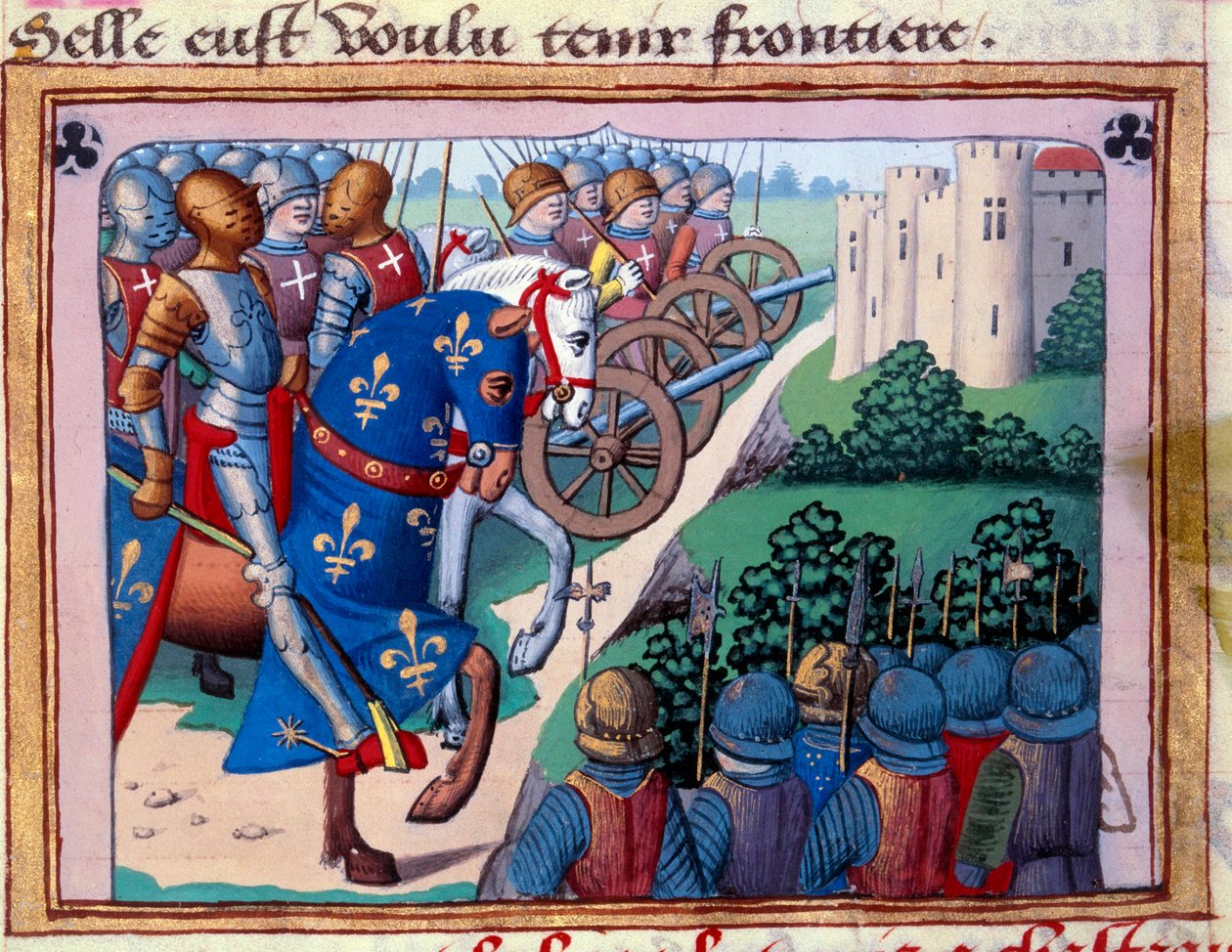 シャルル7世が委託したシャトー・ガイヤール（Chateau-Gaillard）の座席 作： 無名の画家