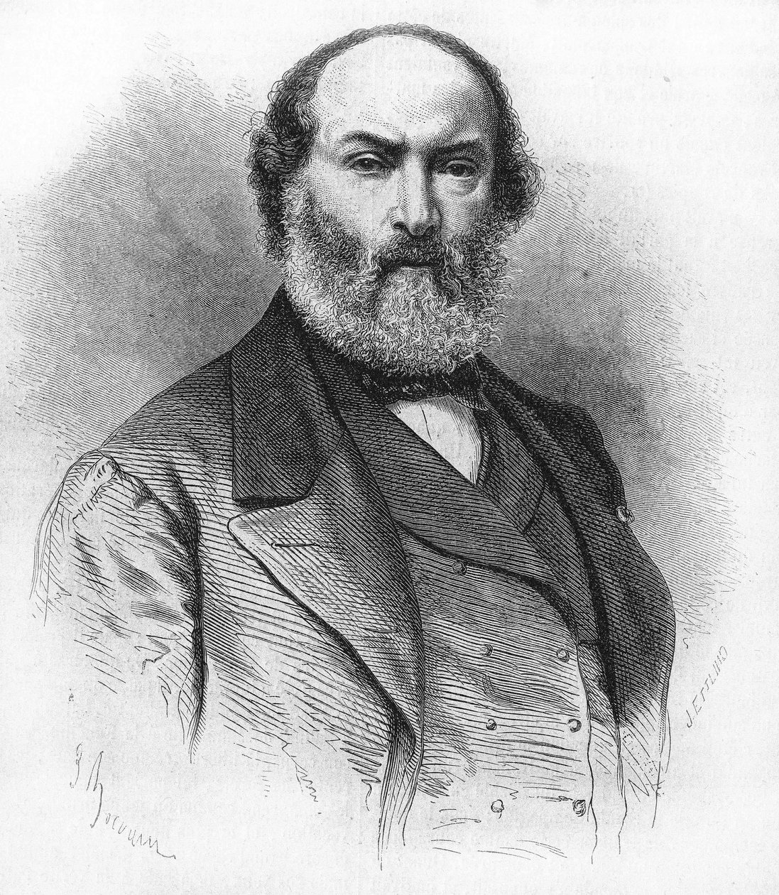 Théodore Rousseau（1812-1867）、フランスの画家。 作： 無名の画家