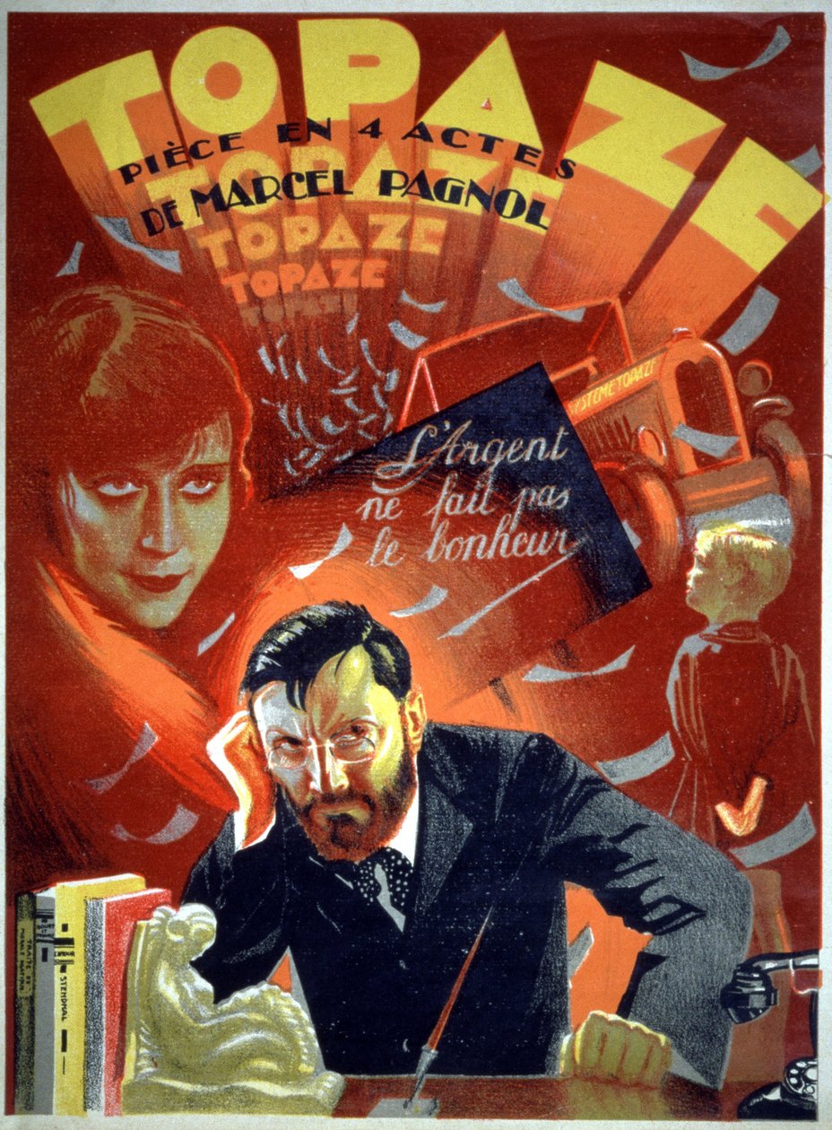 パニョル作『トパーズ』1930-40年頃（ポスター） 作： 無名の画家