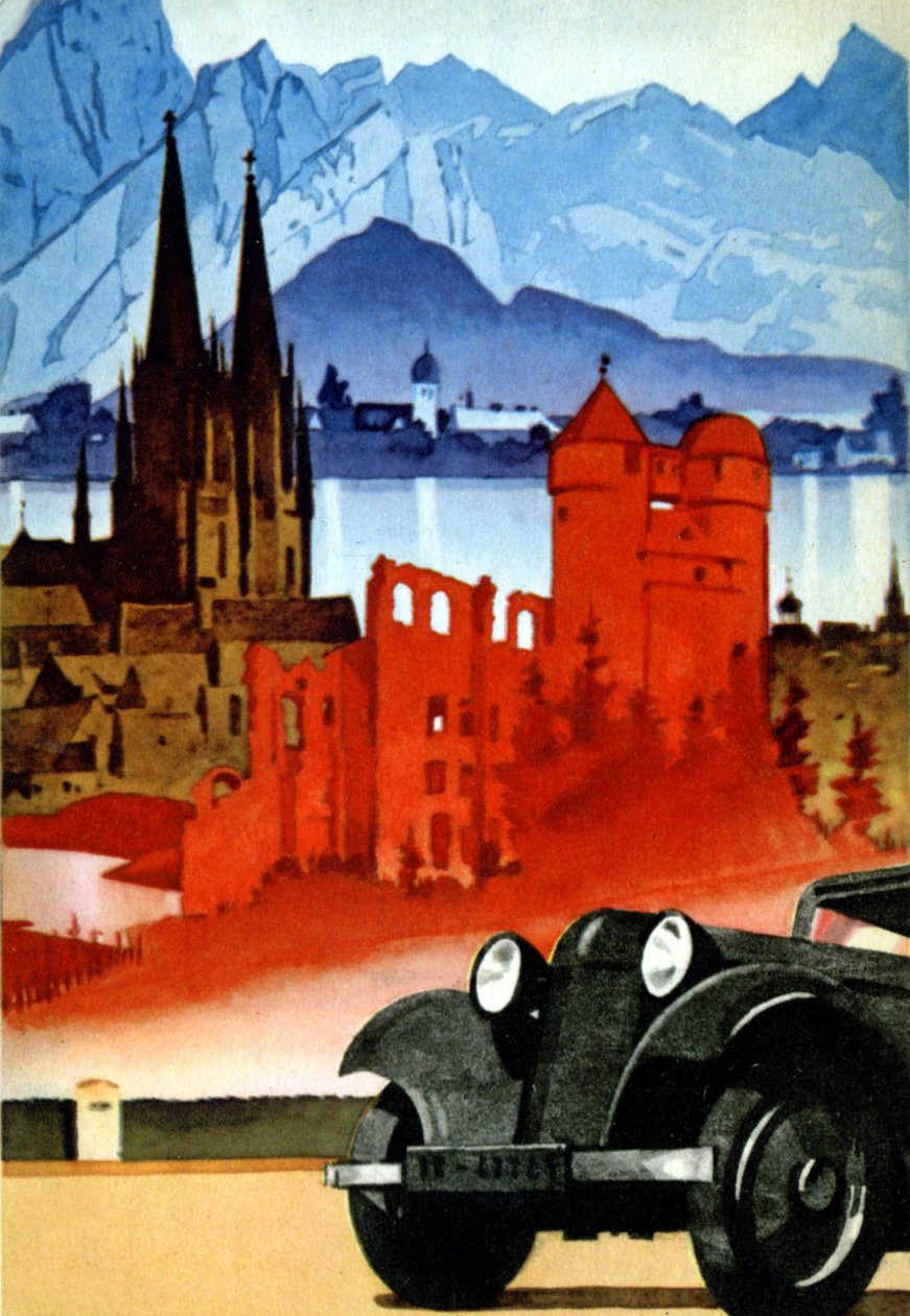 ドイツの交通 作： 無名の画家