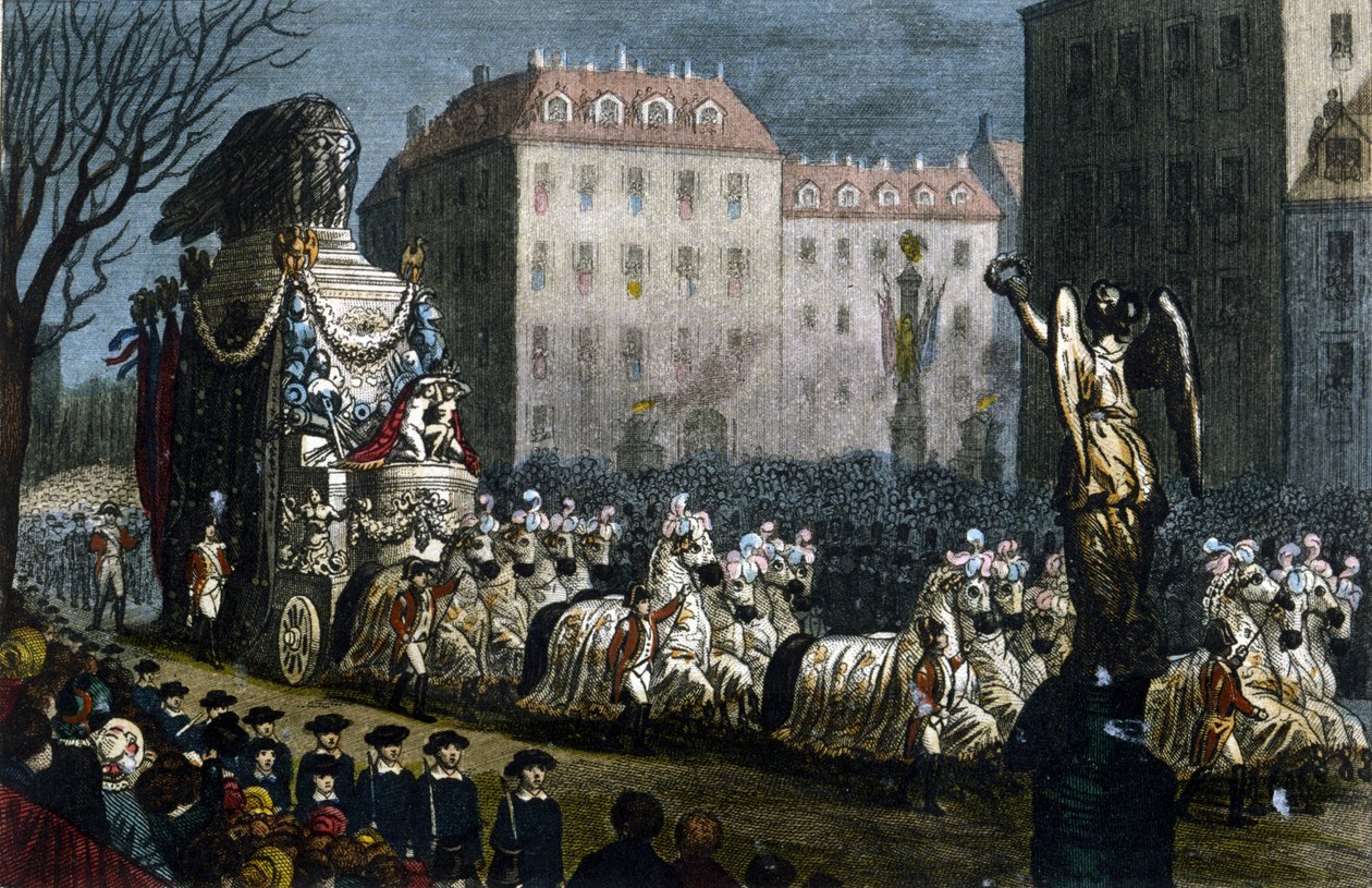 ナポレオン1世(1769-1821)の遺灰をCourbevoie(Hauts-de-Seine)に搬送、12月15日 作： 無名の画家