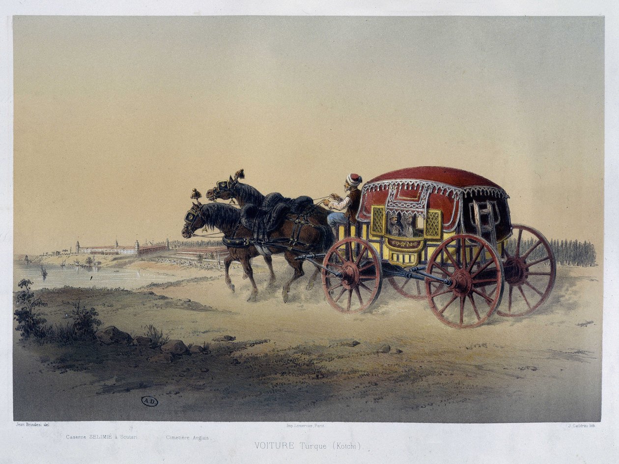トルコ製馬車 - 19世紀、A.D. | 無名の画家